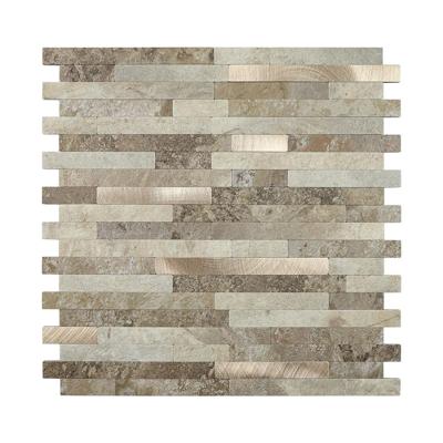 Mozaïek Isodeco Steenstrip Zelfklevend 29.2x29.7 cm Taupe Beige Mix Isodeco