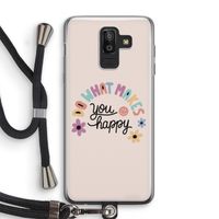 Happy days: Samsung Galaxy J8 (2018) Transparant Hoesje met koord
