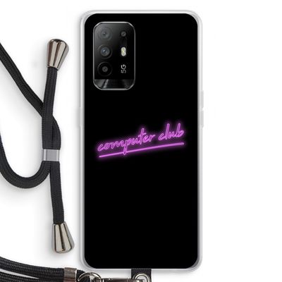 Vice Black: Oppo A95 5G Transparant Hoesje met koord