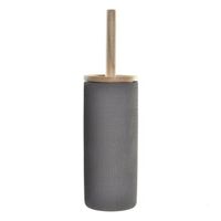 WC/Toiletborstel in houder polystone grijs 38 x 10 cm   -