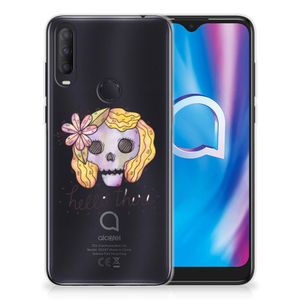 Silicone Back Case Alcatel 1S (2020) Boho Skull