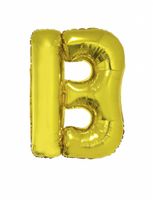 Folieballon goud letter 'B' groot