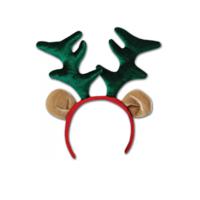 Rendier diadeem - met gewei en oren - kerstaccessoires - haarband - thumbnail