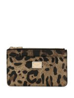 Dolce & Gabbana porte-cartes à imprimé léopard - Marron