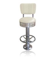 Bar stool BS-27 CB Off White with footring-Beton