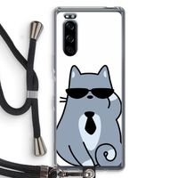 Cool cat: Sony Xperia 5 Transparant Hoesje met koord