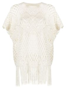 Brunello Cucinelli pull Handmade Dazzling Macramé - Blanc