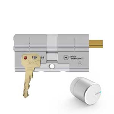 Tedee koppeling met M&C Matrix - SKG3 cilinder met adapter voor Tedee smart lock cilinder - SKG3 met snijsleutel en app-bediening cilinderslot SKG3 - snijsleutel met gehard stalen brug
