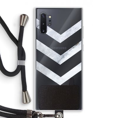 Marmeren pijlen: Samsung Galaxy Note 10 Plus Transparant Hoesje met koord