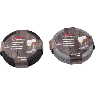 Bar Essentials Onderzetter vilt rond 10cm set van 6