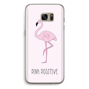 Pink positive: Samsung Galaxy S7 Edge Transparant Hoesje