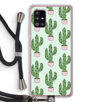 Cactus Lover: Samsung Galaxy A51 5G Transparant Hoesje met koord