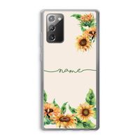 Zonnebloemen: Samsung Galaxy Note 20 / Note 20 5G Transparant Hoesje