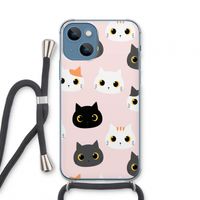 Katten: iPhone 13 mini Transparant Hoesje met koord