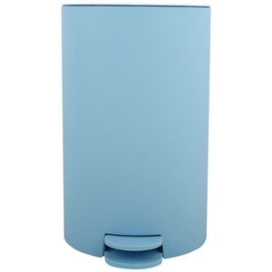 MSV kleine pedaalemmer - kunststof - lichtblauw - 3L - 15 x 27 cm - Badkamer/toilet   -