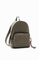 Kleine rugzak met bloemenborduursel - BLACK - U