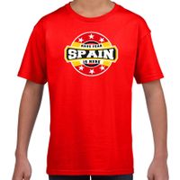 Have fear Spain is here / Spanje supporters t-shirt rood voor kids - thumbnail