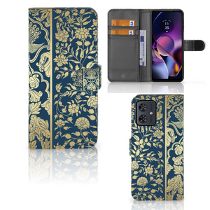 Motorola Moto G54 Hoesje Beige Flowers