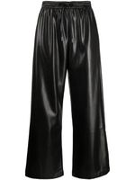 b+ab pantalon en cuir artificiel à coupe ample - Noir