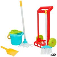 Schoonmaakwagen met accessoires Colorbaby 5 Onderdelen Speelgoed 24,5 x 43,5 x 15 cm (20 Stuks)