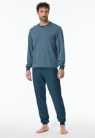 Schiesser Schiesser Pyjama Long bluegrey 181156 56/XXL
