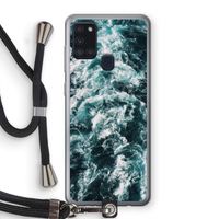 Zee golf: Samsung Galaxy A21s Transparant Hoesje met koord