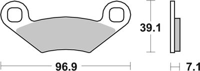 BREMBO Remblokken, voor de moto, Off Road Gesinterd Metaal 07PO01SX