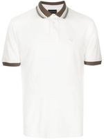 Emporio Armani polo en piqué à logo brodé - Blanc