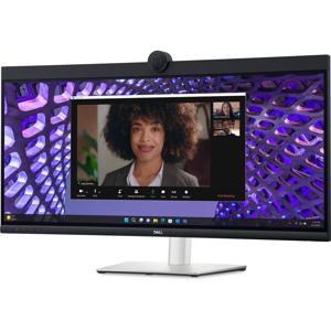 Dell P3424WEB Conferencing LED-monitor Energielabel F (A - G) 86.6 cm (34.1 inch) 3440 x 1440 Pixel 21:9 8 ms Microfoonaansluiting IPS LED