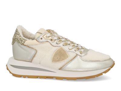 Philippe Model Tropez Haute low blanc argent Zilver maat 39