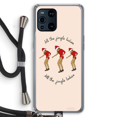 Jingle Ladies: Oppo Find X3 Transparant Hoesje met koord