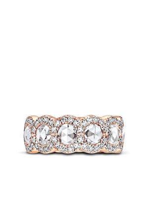 David Morris bague en or rose 18ct ornée de diamants