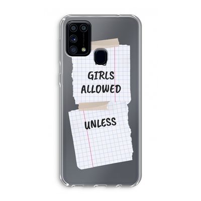 No Girls Allowed Unless: Samsung Galaxy M31 Transparant Hoesje