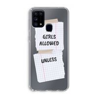 No Girls Allowed Unless: Samsung Galaxy M31 Transparant Hoesje