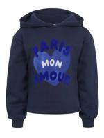 LOOXS Little winter sweater meisjes - donker blauw - ruffle/met capuchon