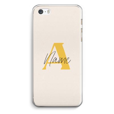 Amber Script: iPhone 5 / 5S / SE Transparant Hoesje Amber Script: iPhone 5 / 5S / SE Transparant Hoesje