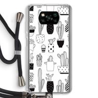 Cactusmotief: Xiaomi Poco X3 Pro Transparant Hoesje met koord