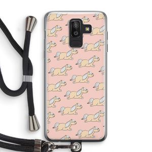 Ponys: Samsung Galaxy J8 (2018) Transparant Hoesje met koord