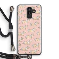 Ponys: Samsung Galaxy J8 (2018) Transparant Hoesje met koord