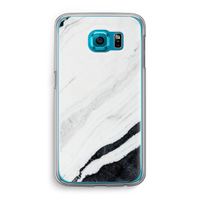 Elegante marmer: Samsung Galaxy S6 Transparant Hoesje