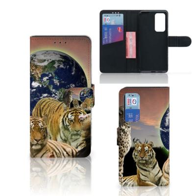 Huawei P40 | Telefoonhoesje | Met pasjeshouder | Roofdieren