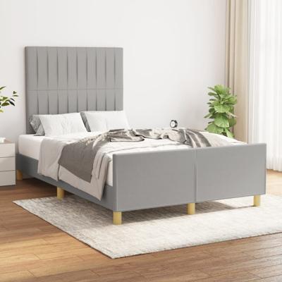 Bedframe zonder matras 120x190 cm stof lichtgrijs