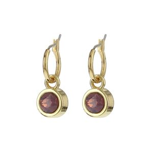 Biba Hang Oorbellen met Swarovski Steentje Cyclamen Opal Goud
