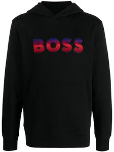 BOSS hoodie à logo imprimé - Noir