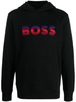 BOSS hoodie à logo imprimé - Noir - thumbnail