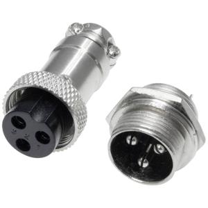 Pollin 453552 Ronde connector Bus, inbouw, Stekker Totaal aantal polen: 3 1 set(s)