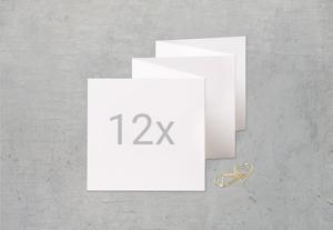 Zigzag fotokaartje Vierkant Gouden Paperclip - Set van 12