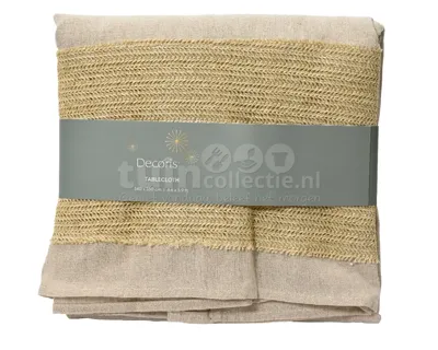 Tafelkleed Jute Look 250x140cm