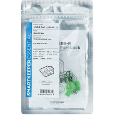 Smartkeeper BL04P1GN poortblokker USB Type-B Groen Kunststof 10 stuk(s)