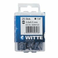 Set van tips WITTE Plat 25 Stuks 25 Onderdelen